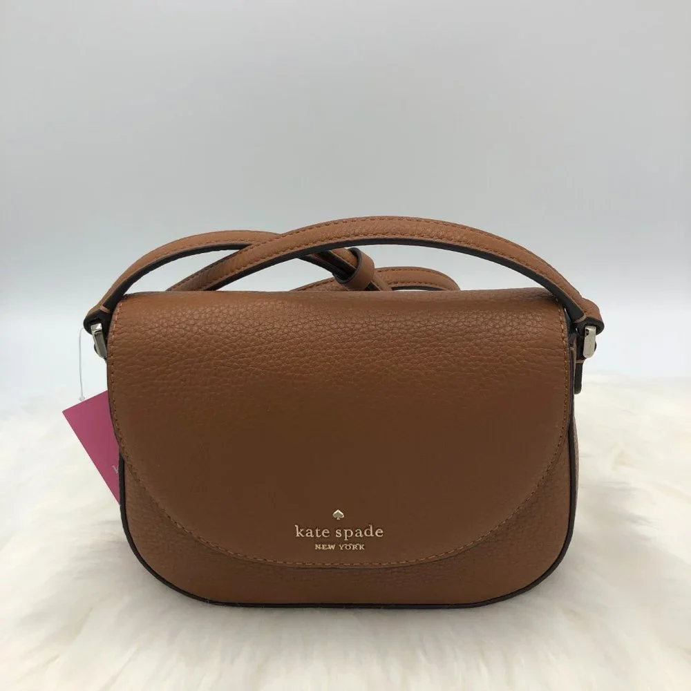 !!**SOLD**!! NWT Kate Spade Leila Mini Flap Crossbody  - Warm Gingerbread - Picture 2 of 9